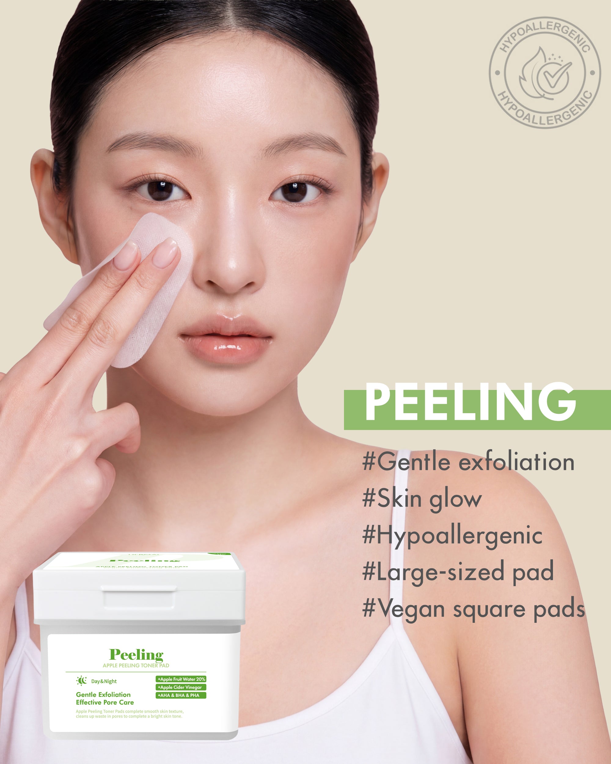 DERMAL Apple Peeling Toner Pad 80pads