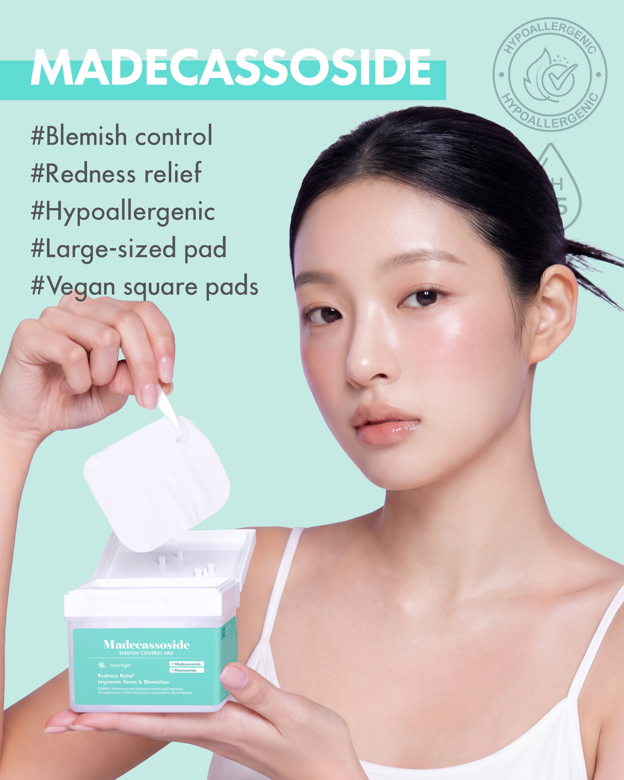DERMAL Madecassoside Blemish Control Pad 120 Sheets