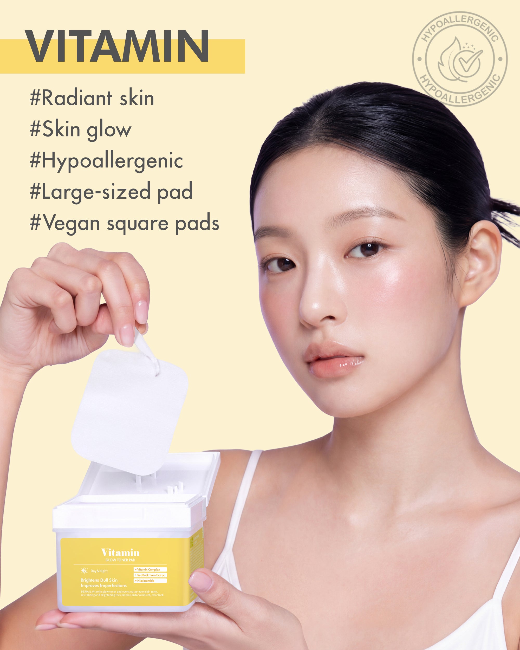 DERMAL Vitamin Toner Pad 120 Sheets