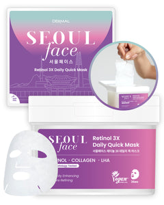 DERMAL Retinol + LHA Daily Quick Sheet Mask 36 Sheets