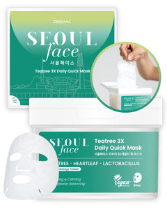 DERMAL Tea Tree & Heartleaf Daily Quick Sheet Mask 36 Sheets
